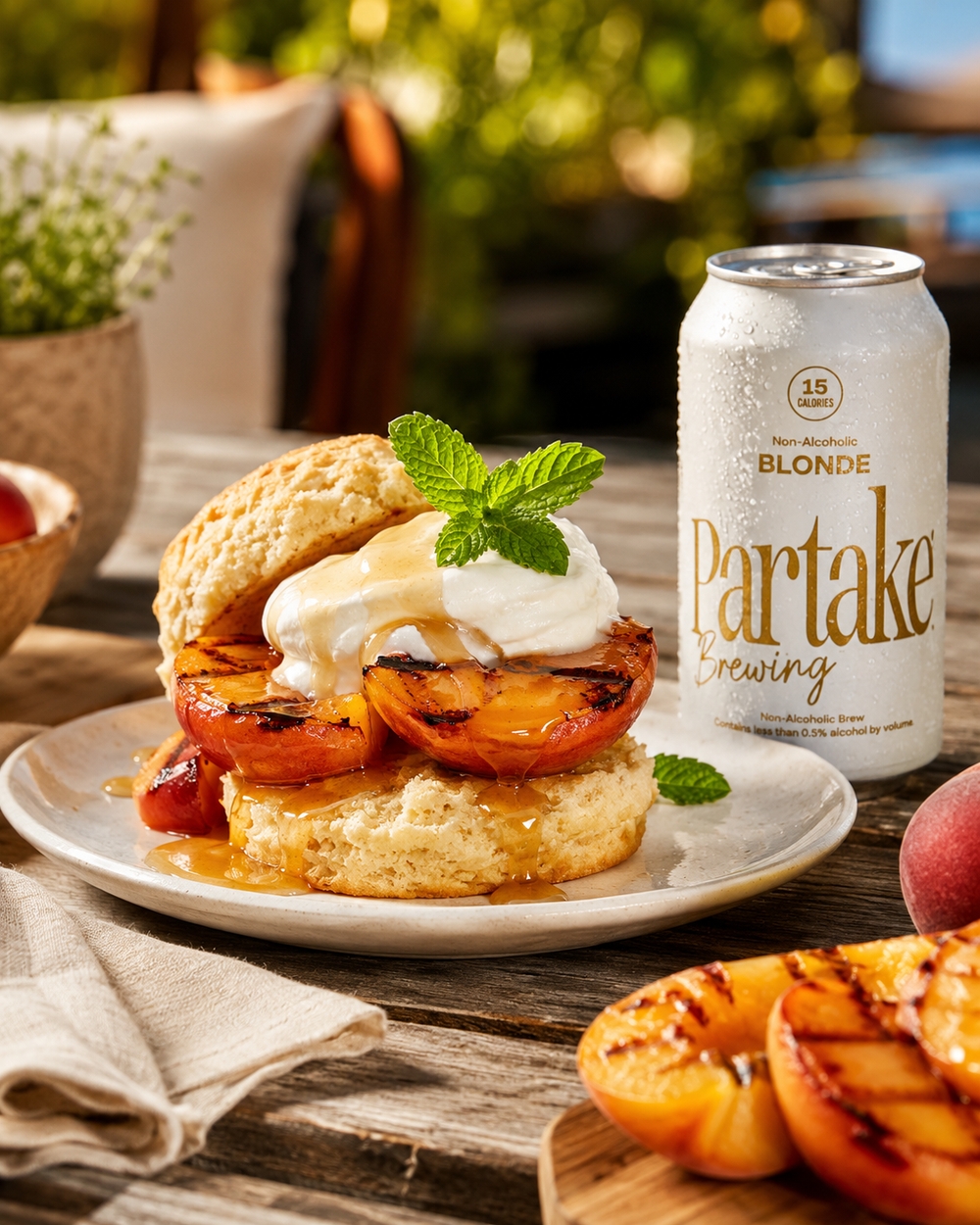 Blonde Grilled Peach Shortcake